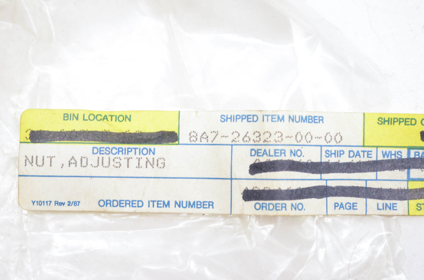 New OEM Yamaha 8A7-26323-00-00 Adjusting Nut NOS