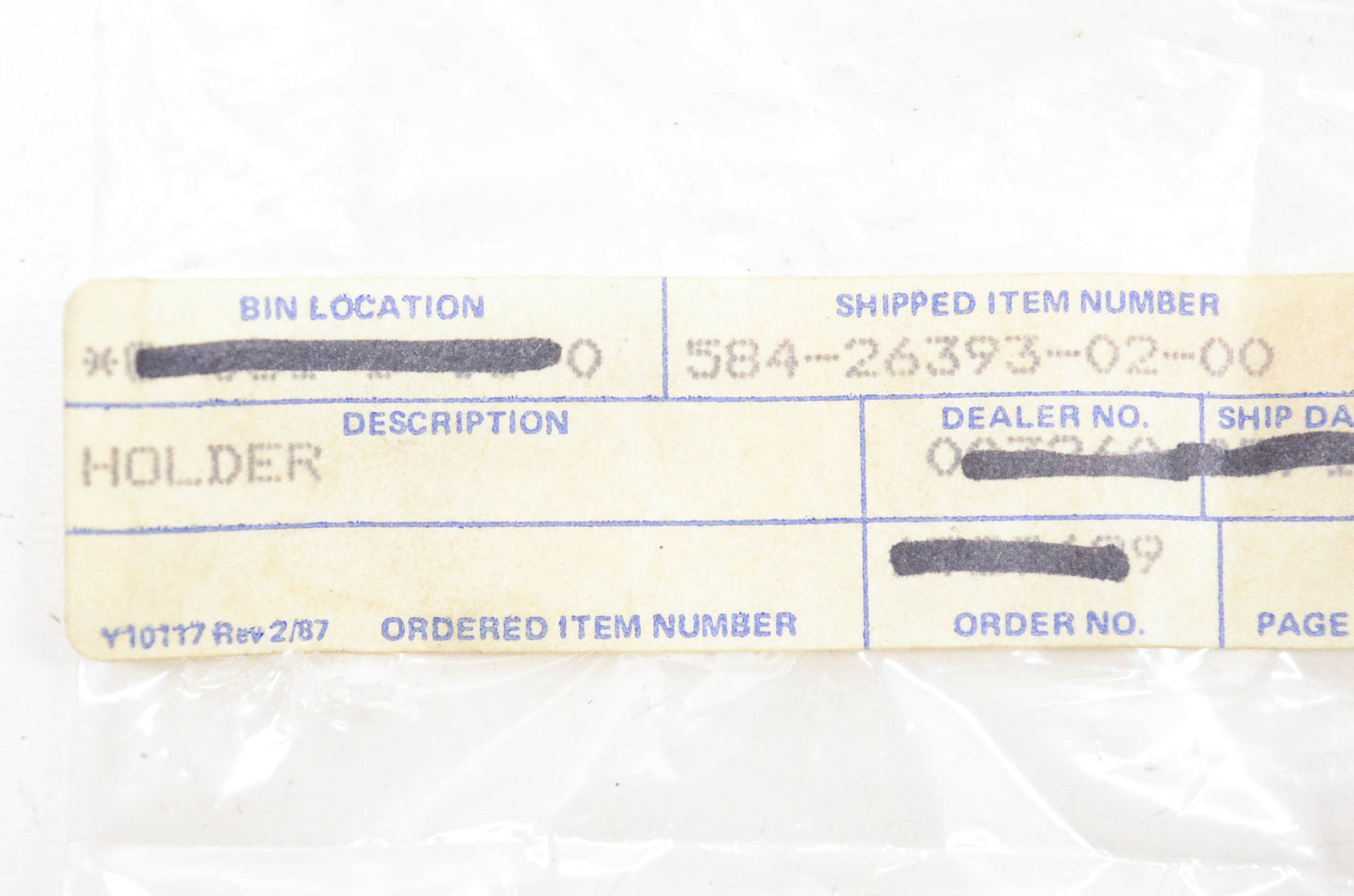 New OEM Yamaha 584-26393-02-00 Cable Guide Holder NOS