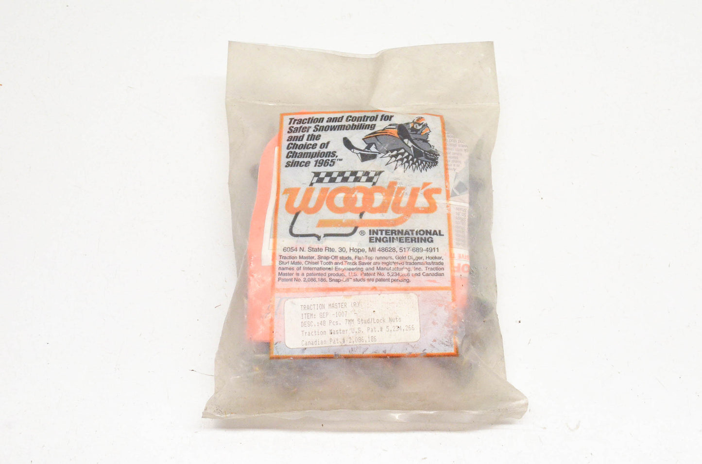 Woody's GEP-1007 Traction Master 7mm Stud & Lock Nut Kit NOS