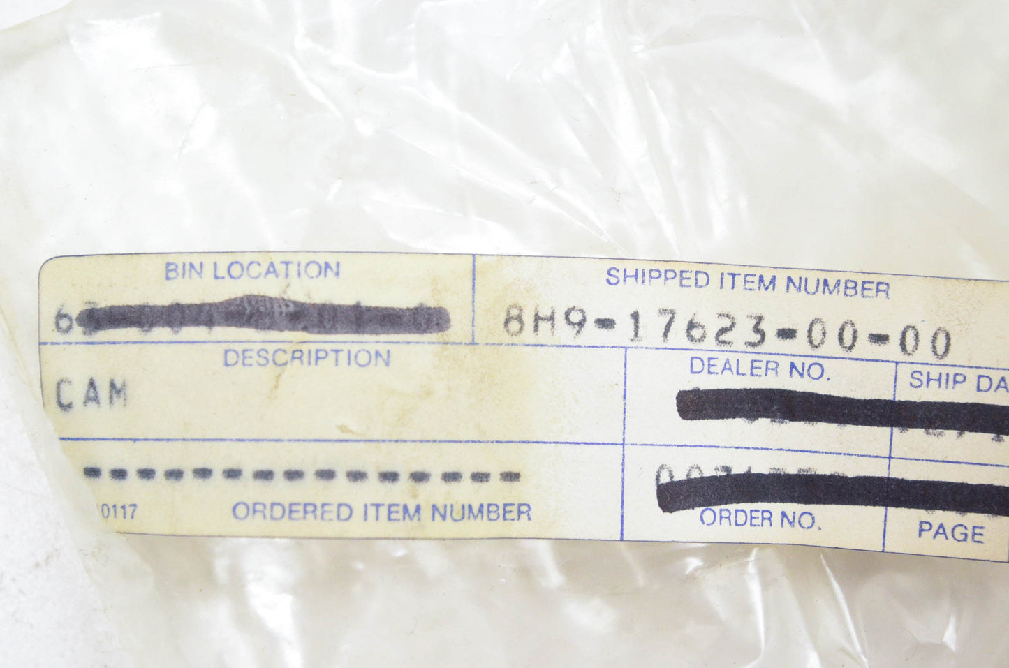 New OEM Yamaha 8H9-17623-00-00 Cam NOS
