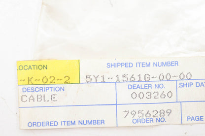 New OEM Yamaha 5Y1-1561G-00-00 Cable Lever NOS