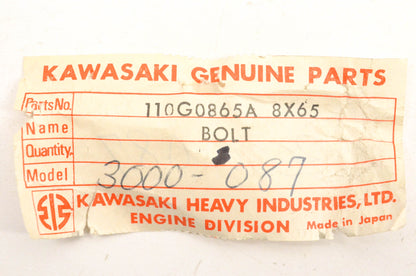 New OEM Arctic Cat 110G0865A, 3000-087 Bolts 8x65 Qty 2 NOS