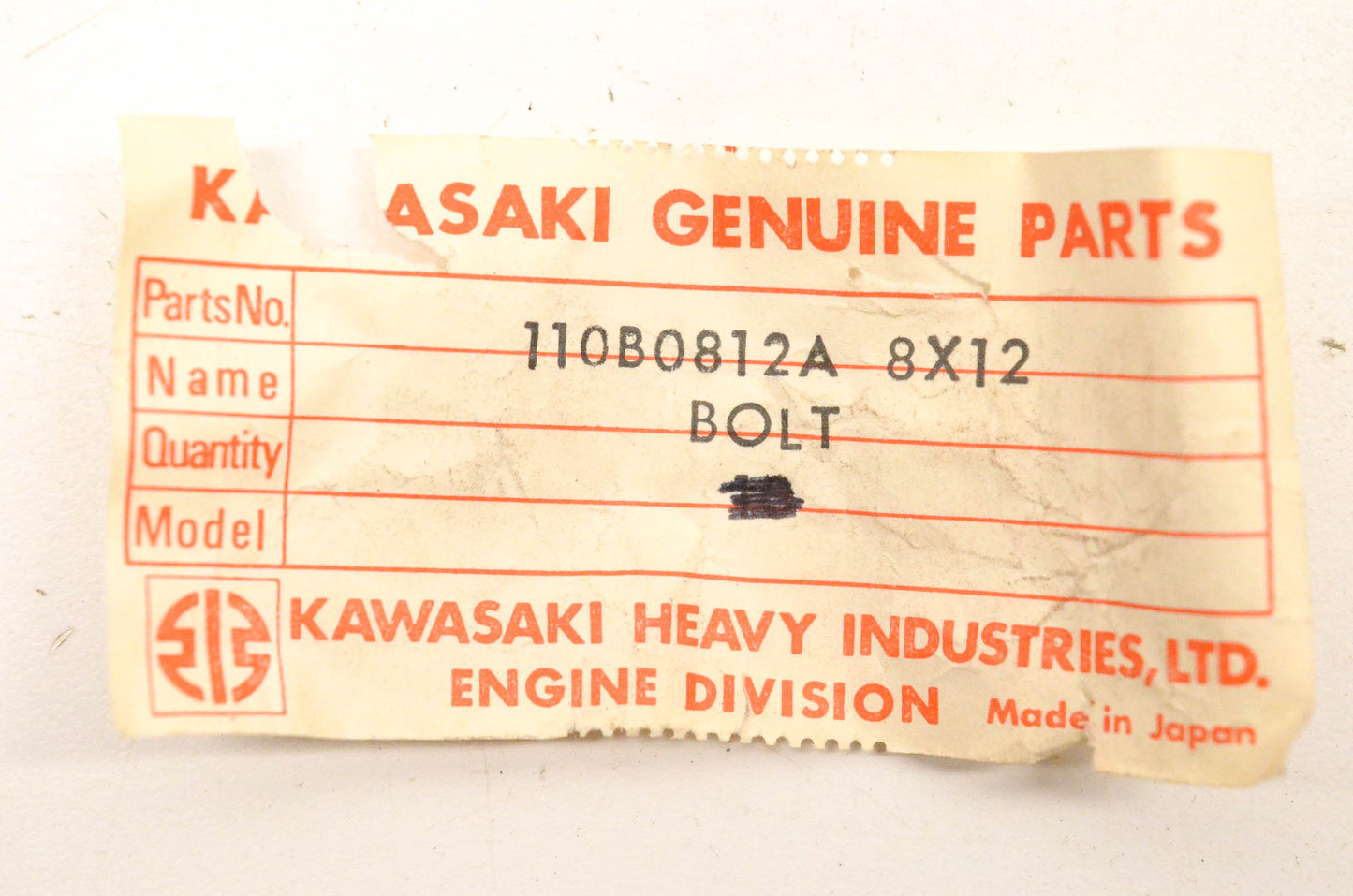 New OEM Arctic Cat 110B0812A, 3000-084 Bolts Qty 2 NOS
