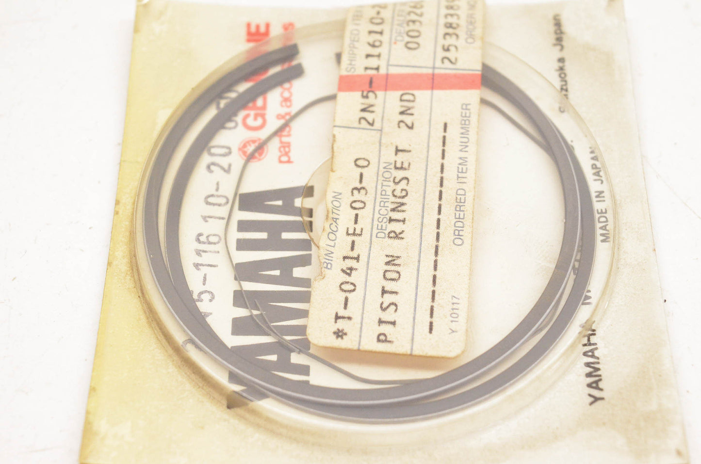 New OEM Yamaha 2N5-11610-20-00 Piston Ring Kit 2nd O/S NOS