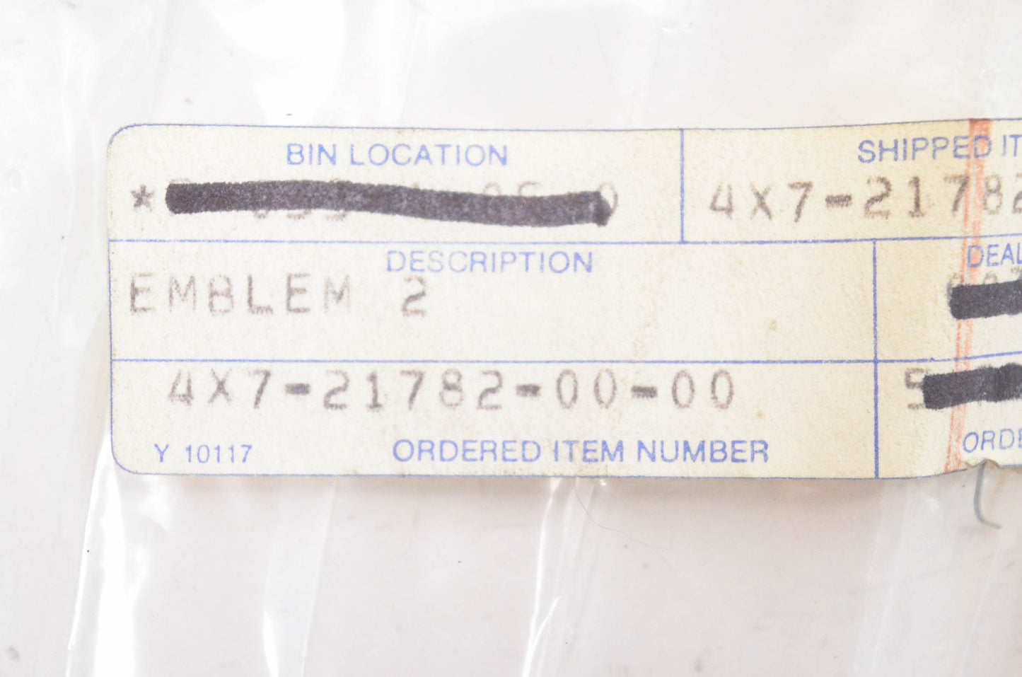 New OEM Yamaha 4X7-21782-01-00 Virago Side Emblem NOS