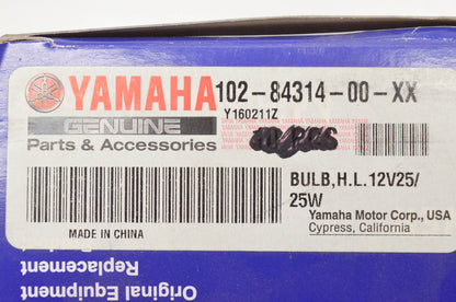 New OEM Yamaha 102-84314-00-XX Candlepower 12V25/25W Headlamp Bulb NOS