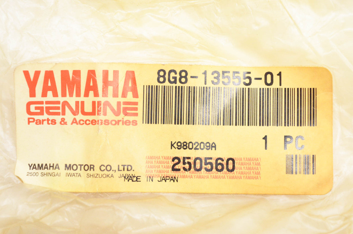 New OEM Yamaha 8G8-13555-01-00 Intake Manifold NOS
