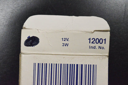 Candlepower 12001 Replacement 12v 3w Bulbs Qty 2 NOS