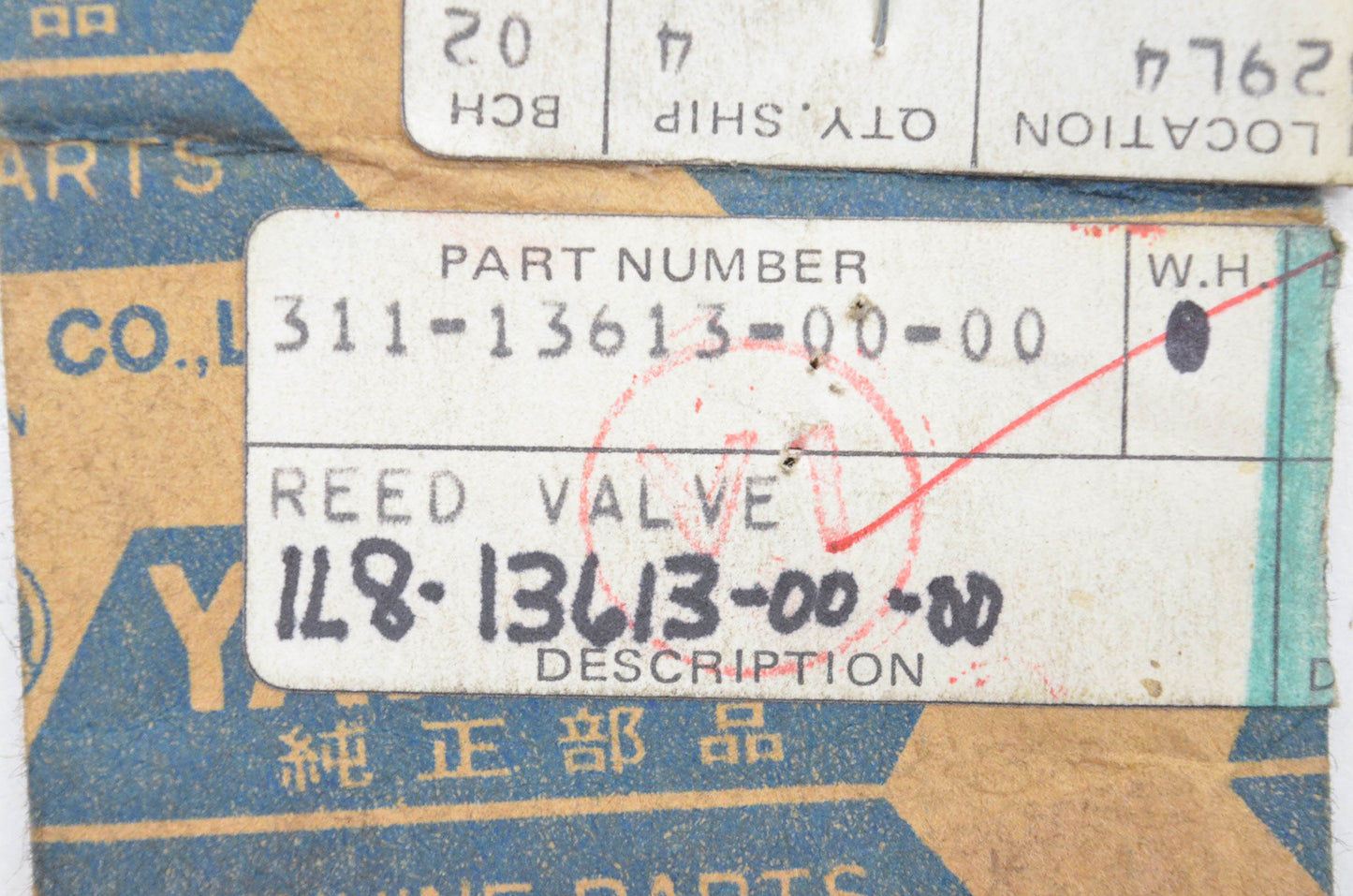 New OEM Yamaha 311-13613-00-00 Reed Valve NOS