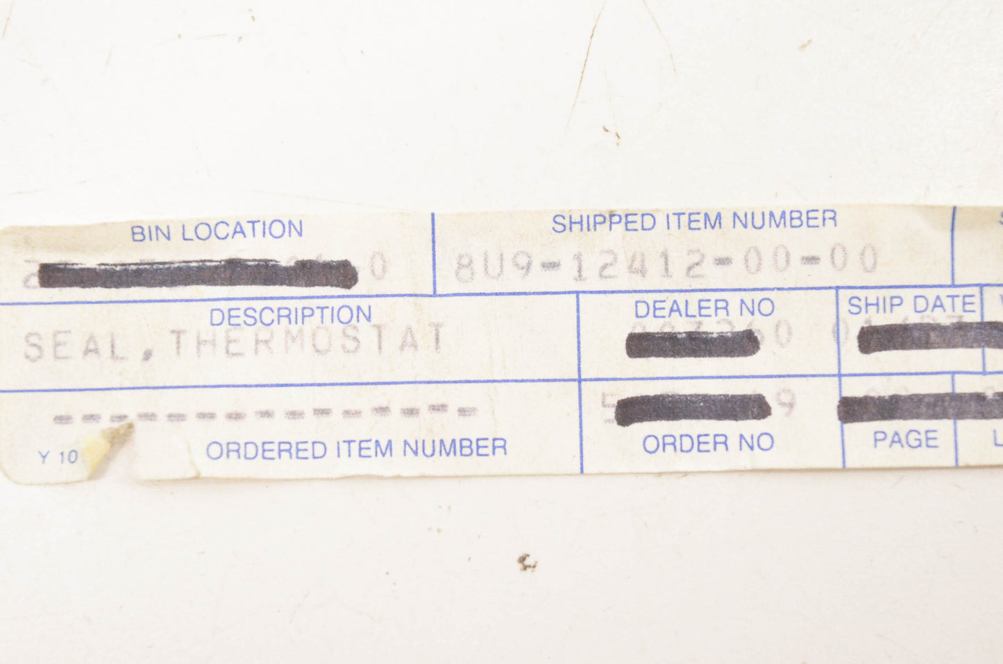 New OEM Yamaha 8U9-12412-00-00 Thermostat Seal NOS