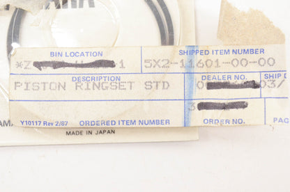 New OEM Yamaha 5X2-11601-00-00 Piston Ring Kit NOS