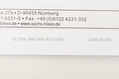 Sachs P00 646 008 00 02 000 MadAss 125 Owner's Manual