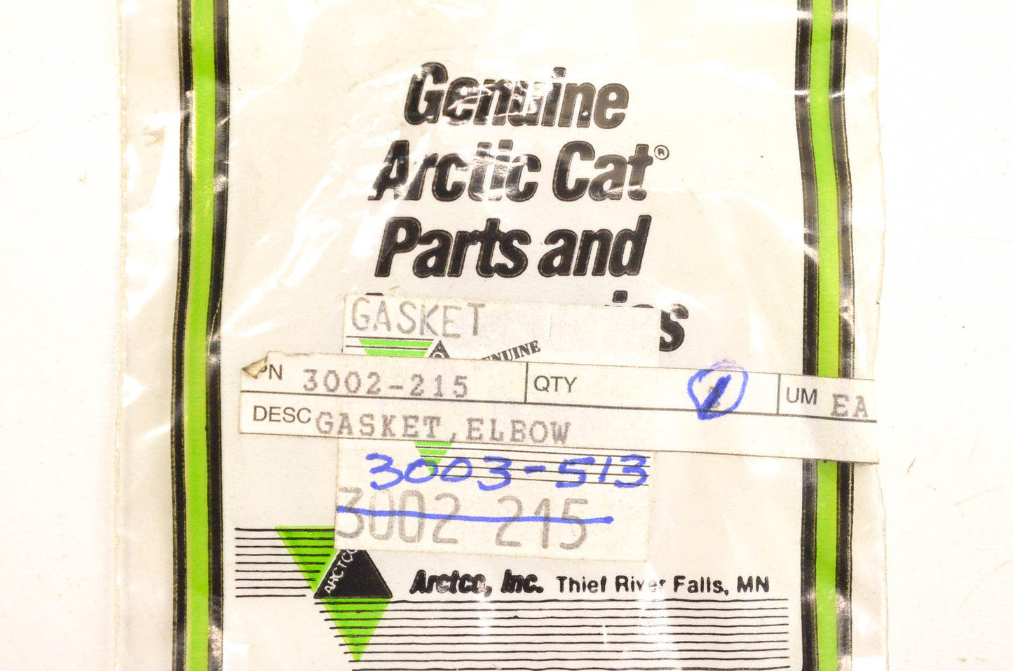 New OEM Arctic Cat 3003-513 Elbow Gasket NOS