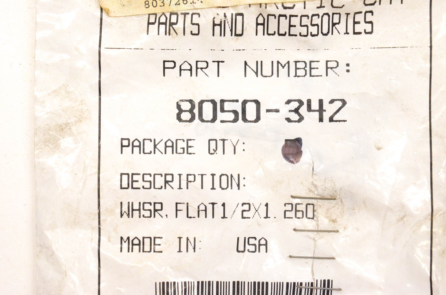 New OEM Arctic Cat 8050-342 Washer Qty 3 NOS