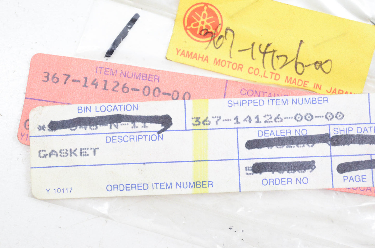 New OEM Yamaha 367-14126-00-00 Gasket NOS