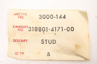 New OEM Arctic Cat 3000-144, 318801-4171-00 Cylinder Studs Qty 5 NOS