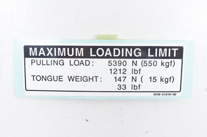 New OEM Yamaha 5KM-2151K-00-00 Load Limit Decal NOS
