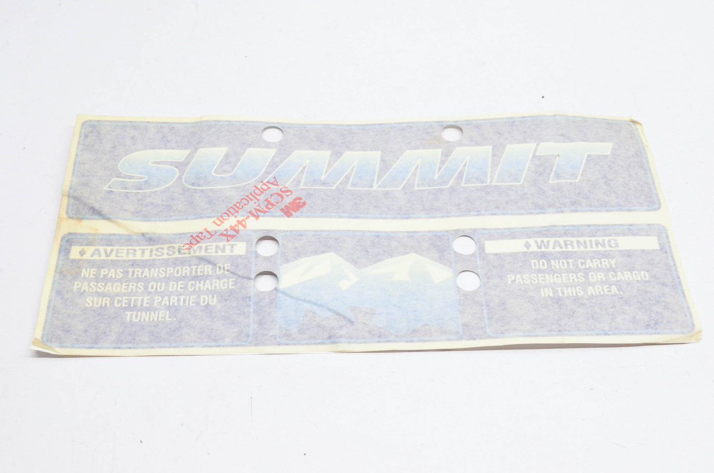 Aftermarket 414951300 Summit Warning Label Decal NOS