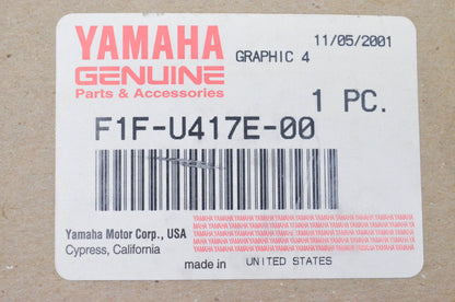 New OEM Yamaha F1F-U417E-00-00 Graphic #4 Decal Waverunner NOS
