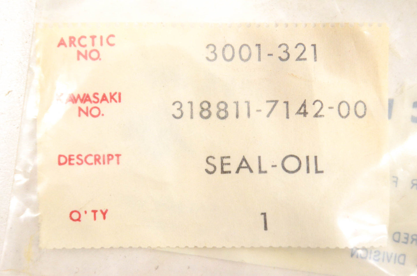 New OEM Arctic Cat 3001-321, 318811-7142-00 Oil Seal NOS