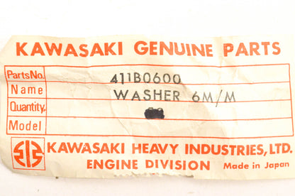 New OEM Kawasaki 411B0600 Washers Qty 2 NOS