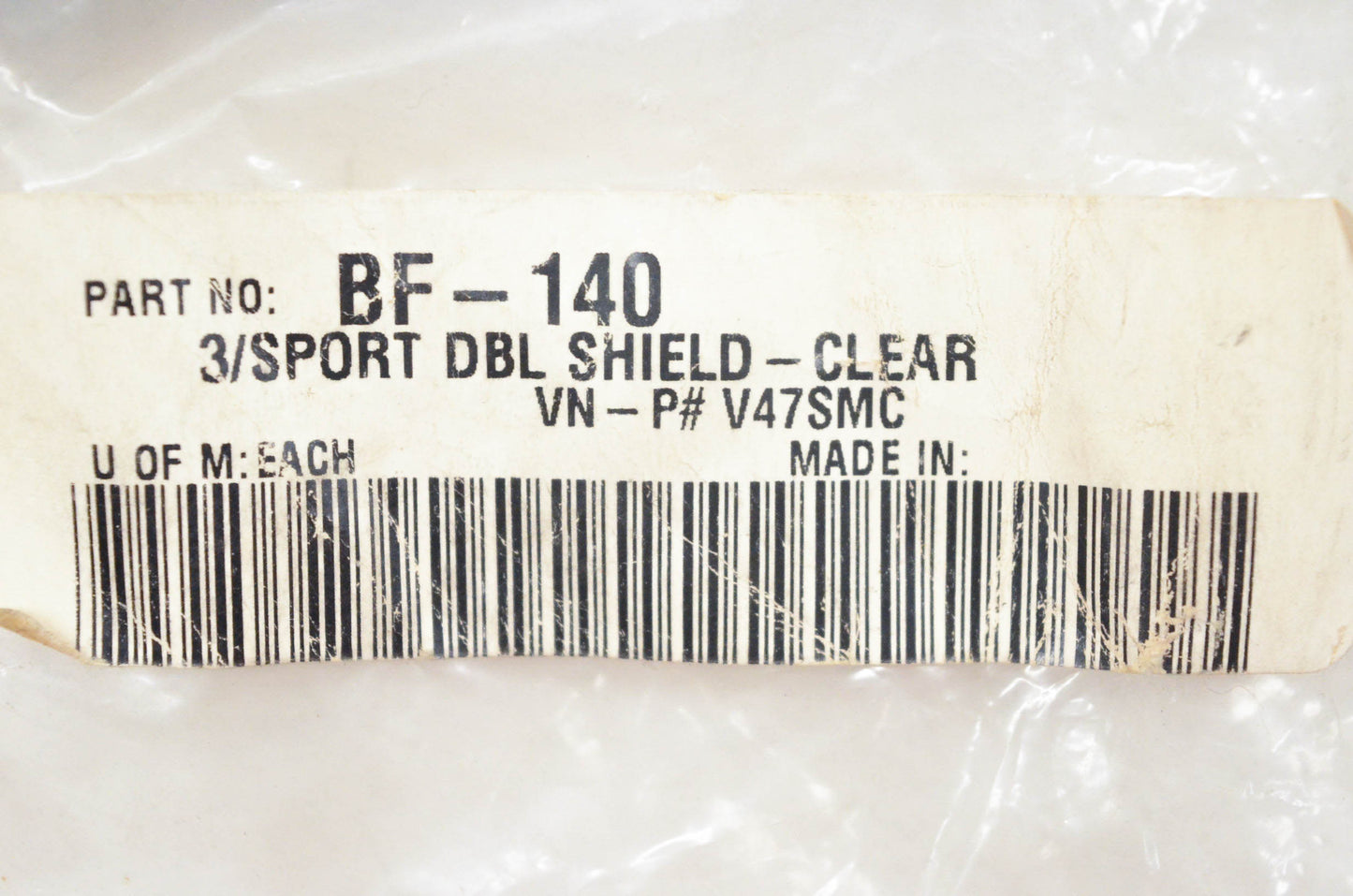 Bieffe BF-140, V47SMC Clear 3/Sport Double Lens Shield NOS