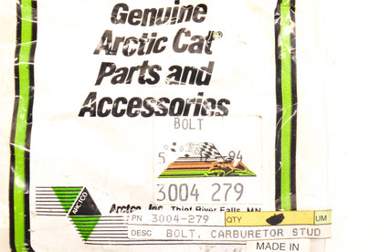 New OEM Arctic Cat 3004-279 Carburetor Stud Bolt NOS