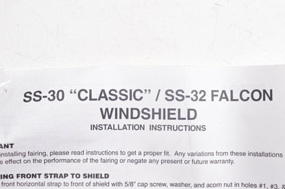 Slip Stream SS-30 Classic SS-32 Falcon Windshield Mount Kit NOS