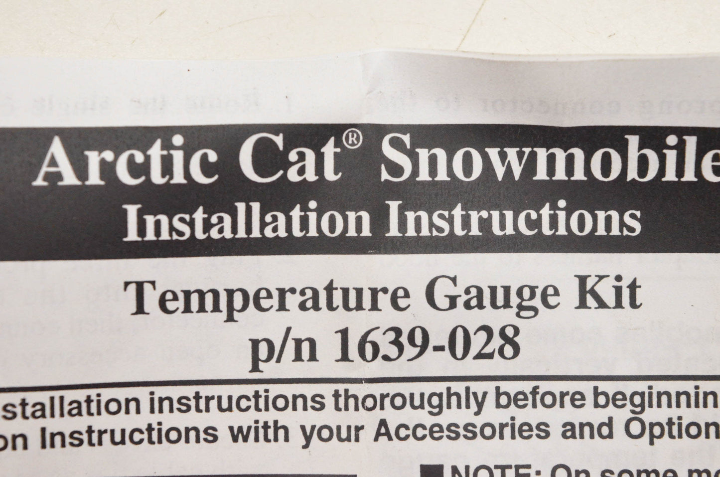 New OEM Arctic Cat 1639-028 Temperature Gauge Kit NOS