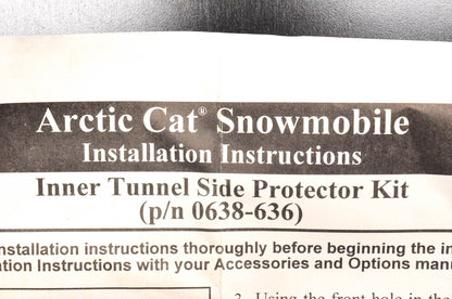 New OEM Arctic Cat 0638-636 Inner Tunnel Protector Kit NOS
