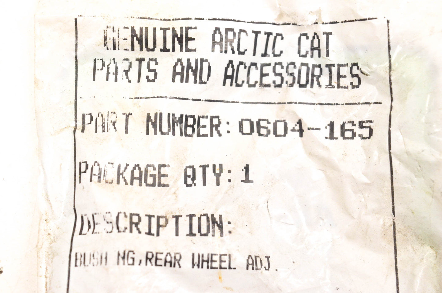 New OEM Arctic Cat 0604-165 Rear Wheel Adjusting Bushing NOS