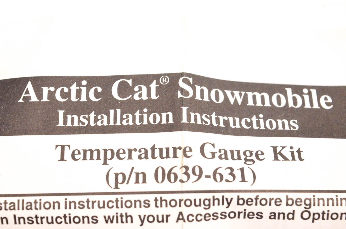 New OEM Arctic Cat 0639-631 Temperature Gauge Kit NOS