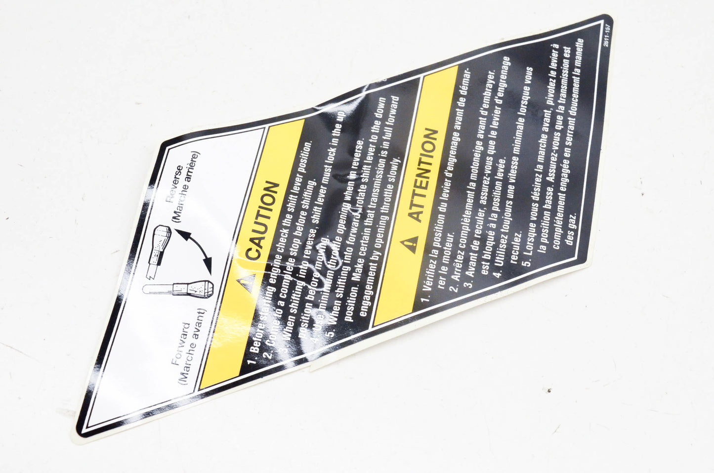 New OEM Arctic Cat 2611-157 Reverse Decal NOS