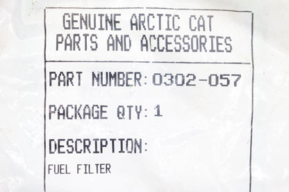 New OEM Arctic Cat 0302-057 Fuel Filter & Shut Off NOS