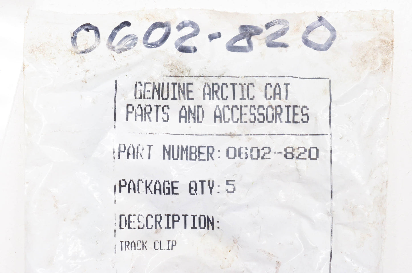New OEM Arctic Cat 0602-820 Track Guide Clips Qty 5 NOS