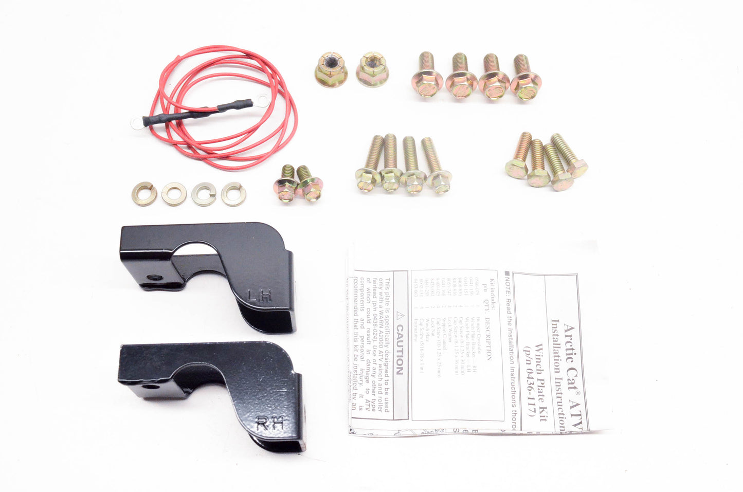 New OEM Arctic Cat 0436-117 Winch Plate Mounting Hardware Kit NOS