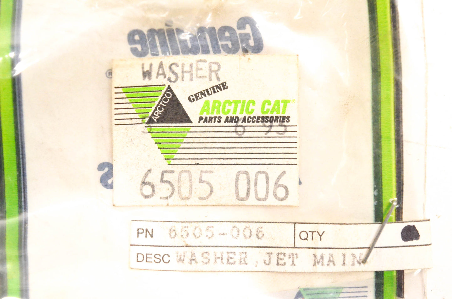 New OEM Arctic Cat 6505-006 Jet Main Washer NOS