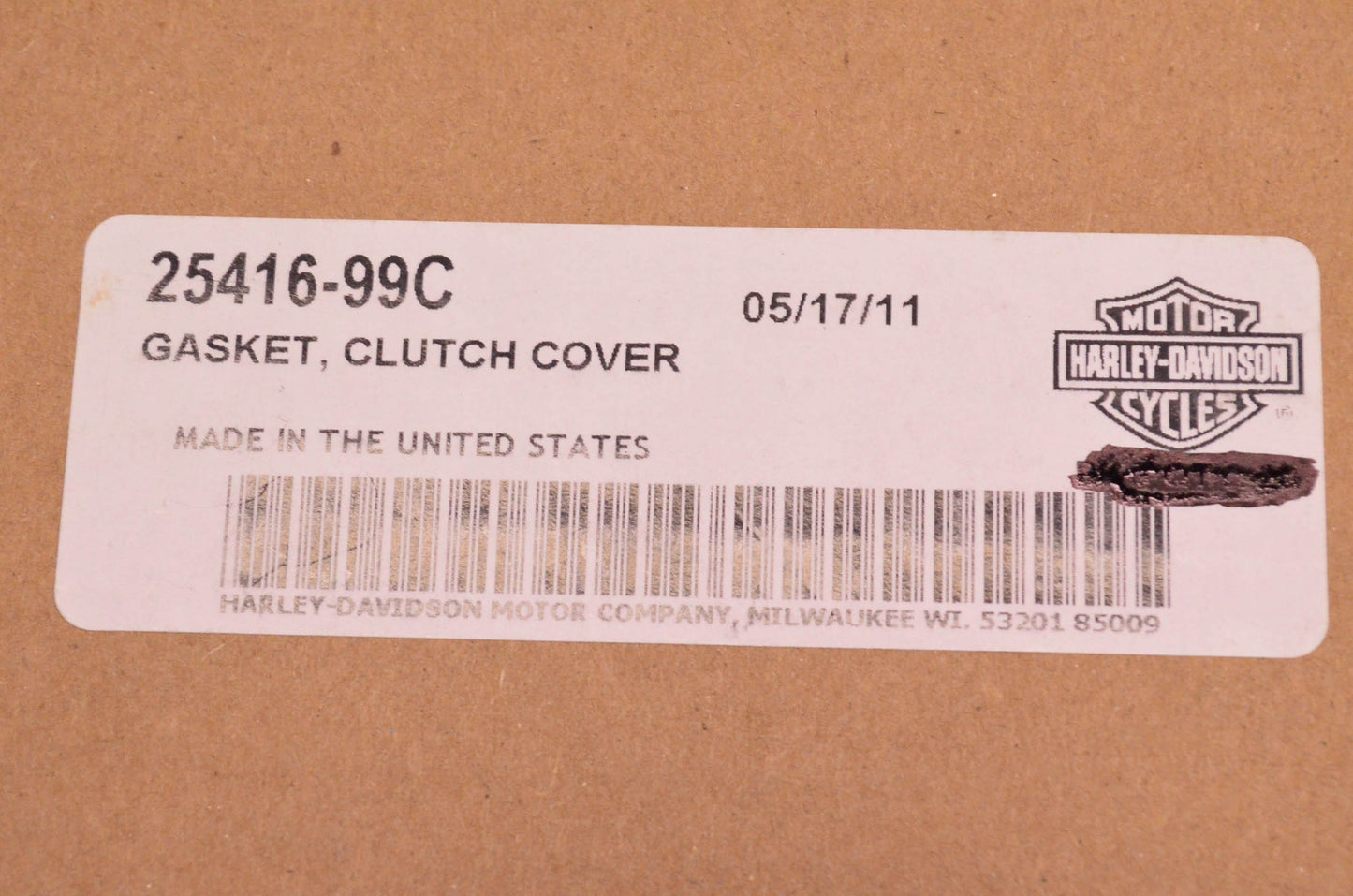 New OEM Harley-Davidson 25416-99C Clutch Cover Gasket NOS