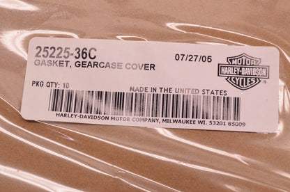 New OEM Harley-Davidson 25225-36C Gearcase Cover Gasket NOS