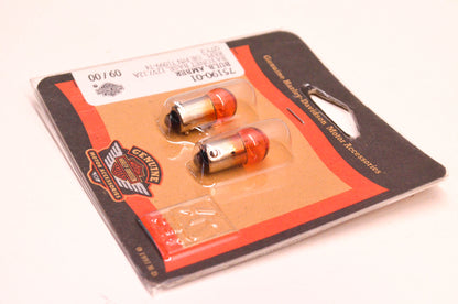 New OEM Harley-Davidson 75190-01, 71099-74 Bayonet Base Bulb Amber 12V/.12A NOS