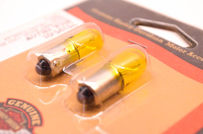 New OEM Harley-Davidson 75195-01 Bayonet Base Bulb Yellow 12V/.20A NOS