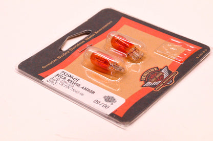 New OEM Harley-Davidson 75199-01 Wedge Bulb Amber T-10 12V/.12A NOS