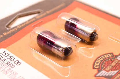 New OEM Harley-Davidson 75150-00 Bayonet Base Bulb Red 12V/.12A NOS