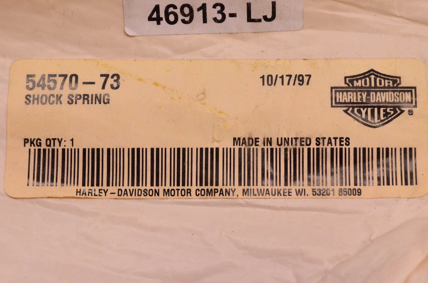New OEM Harley-Davidson 54570-73 Shock Spring NOS