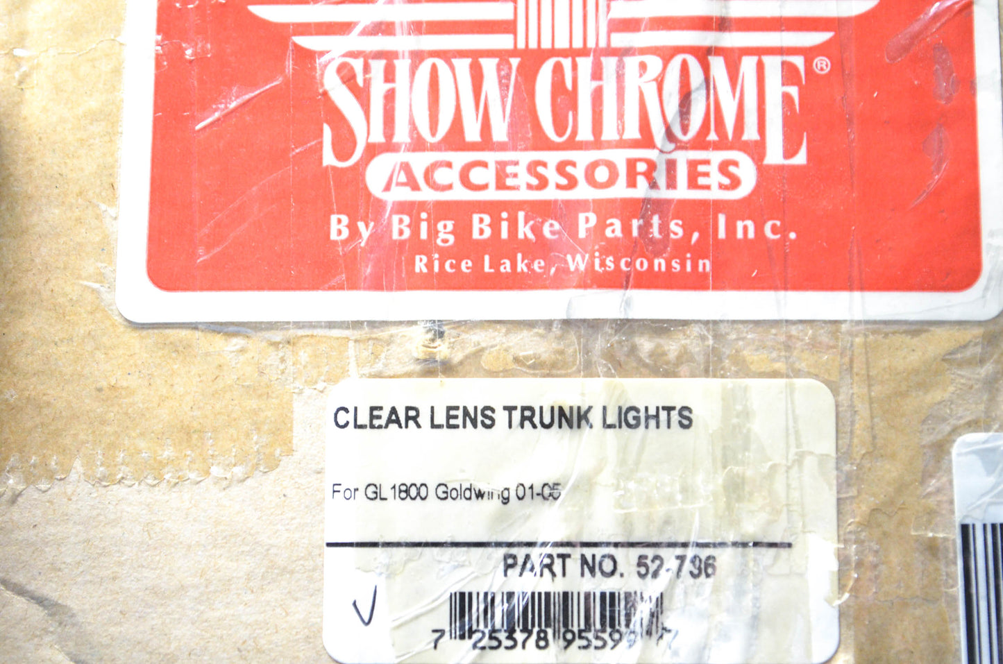 Show Chrome 52-796, 52-736 Trunk Light Kit for GL1800 Goldwing 01-05 NOS