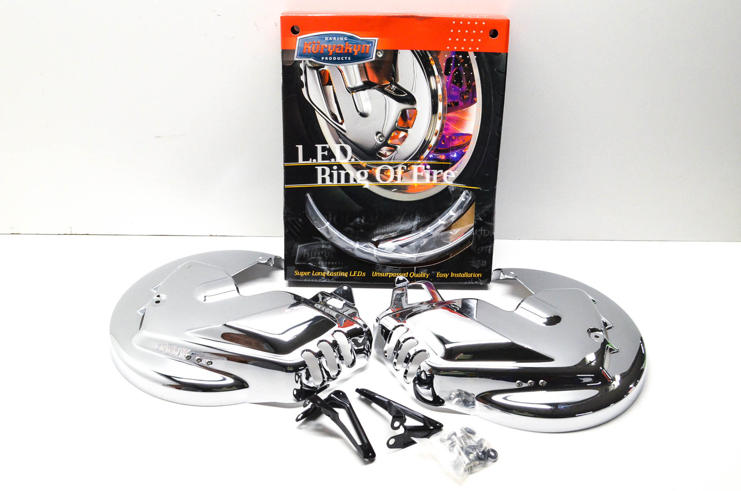 Kuryakyn 7451 Rotor Cover Kit with LED Ring NOS