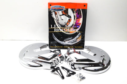 Kuryakyn 7451 Rotor Cover Kit with LED Ring NOS