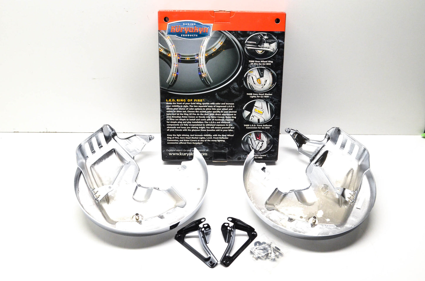 Kuryakyn 7451 Rotor Cover Kit with LED Ring NOS
