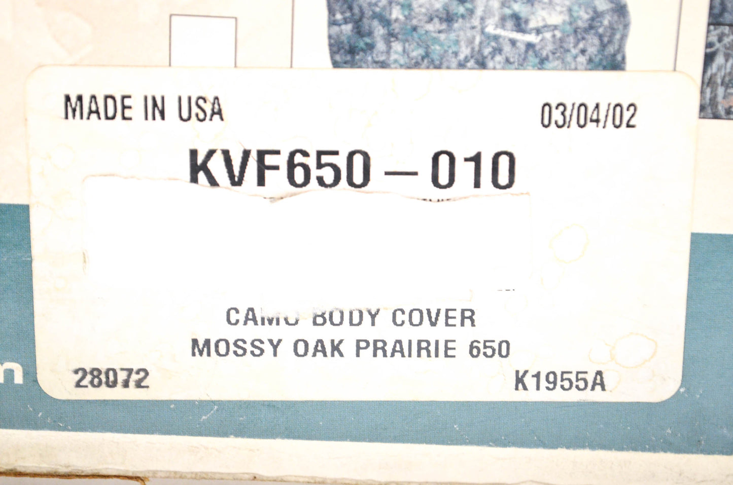 New OEM Kawasaki KVF650-010 Body Cover Camo Kit NOS