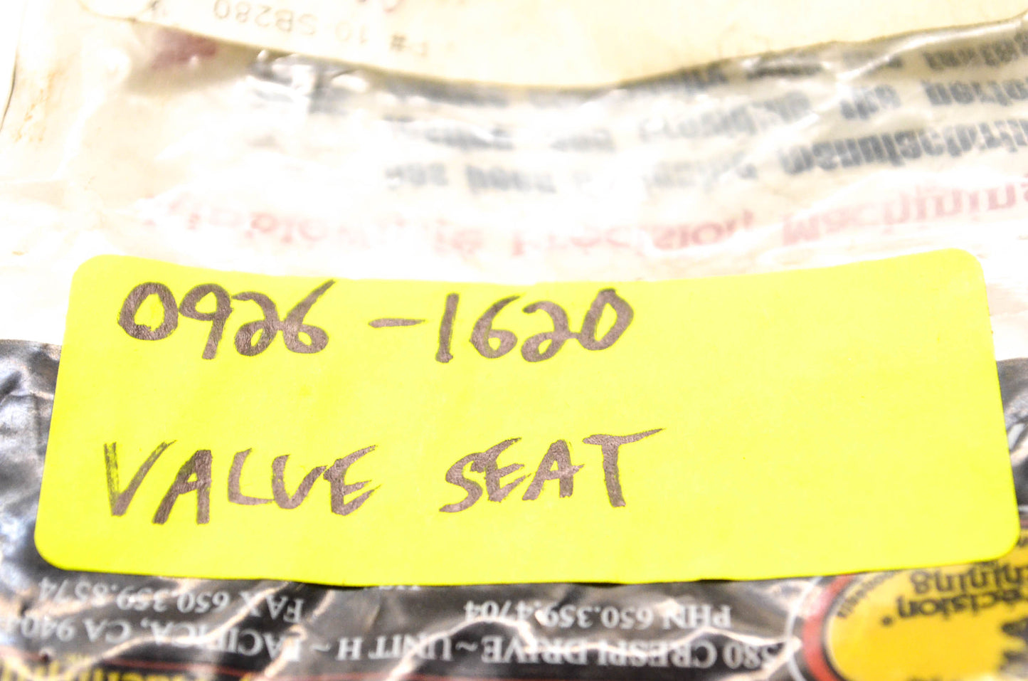 Kibblewhite 0926-1620, 10-SB280 Valve Seat NOS